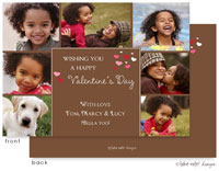 Take Note Designs Valentine's Day Digital Photo Cards - Hearts on Brown Multi-Photo